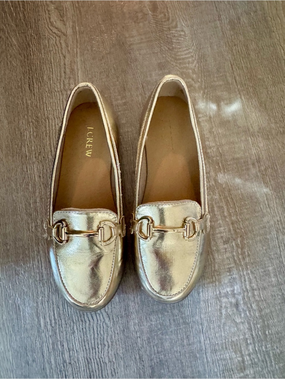 J. Crew / Crewcuts Metallic Gold Loafers